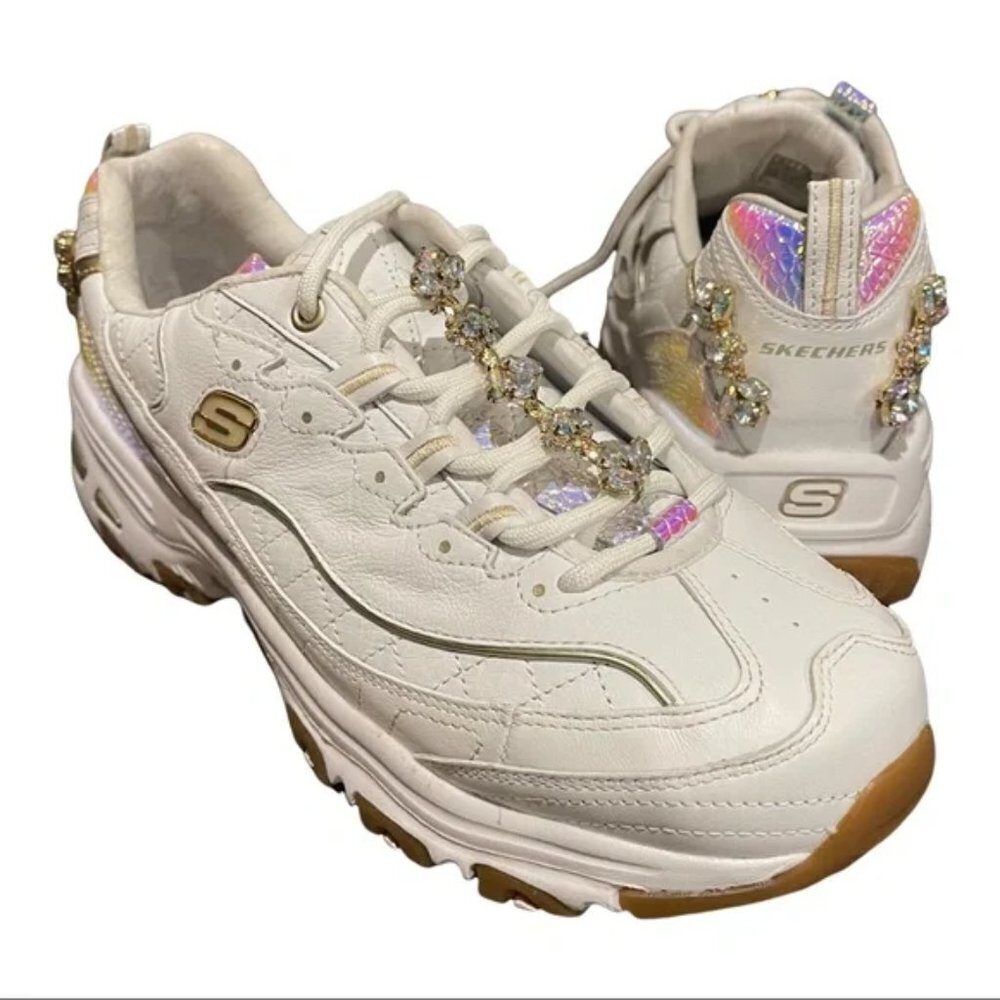 Skechers Good Fortune D’lites Limited Edition Sneakers Size 10 Bling Rhinestone